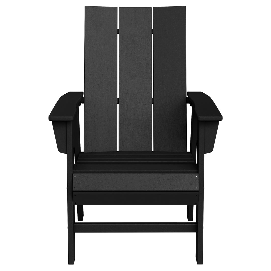 Ashore Outdoor Patio HDPE Plastic Modern Adirondack Dining Chair