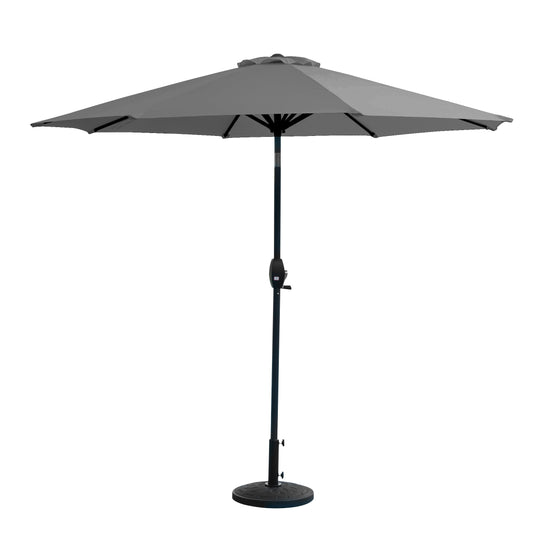 Paolo 9 ft. Market Crank and Tilt Patio Umbrella with Weight Base Kit