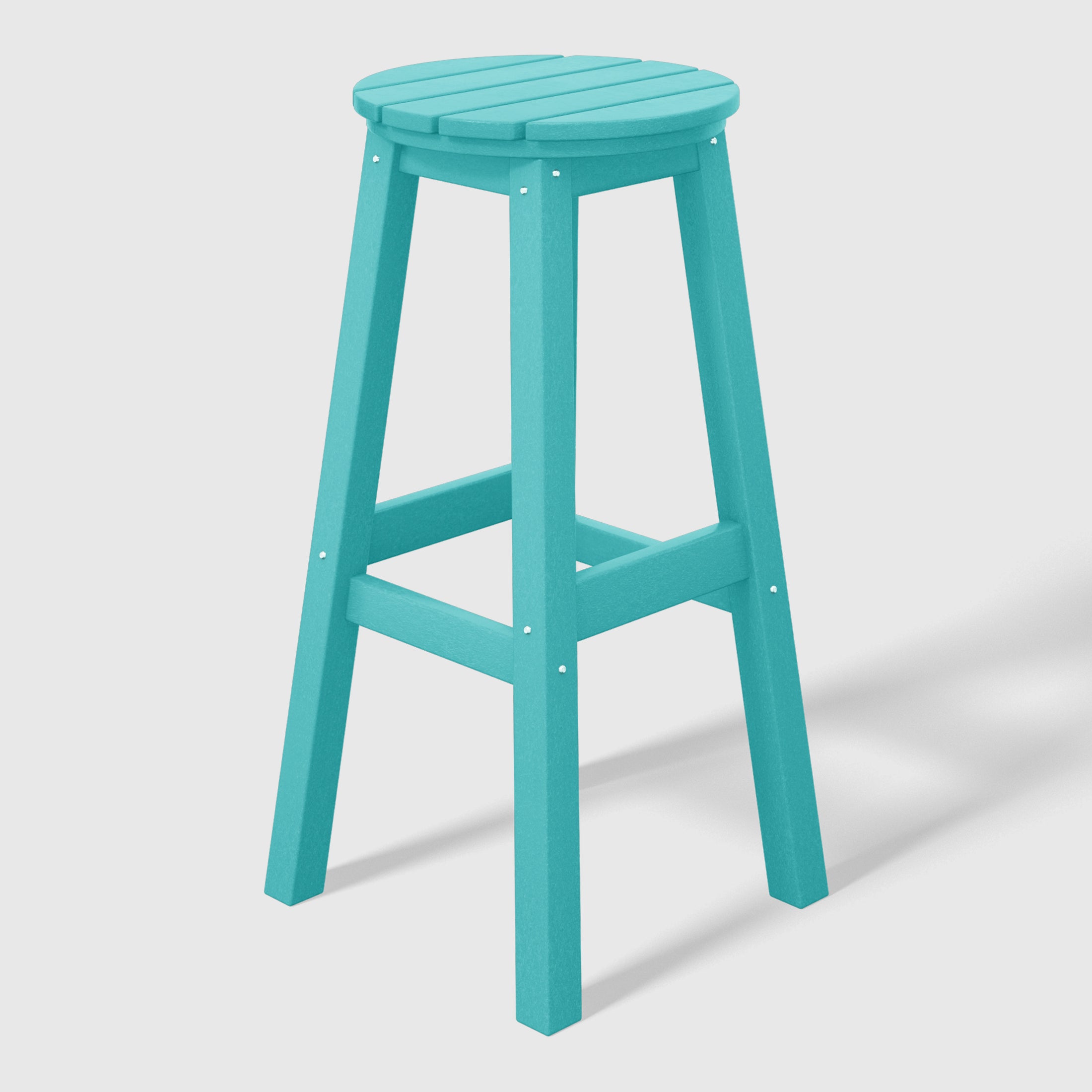 Malibu 29" HDPE Outdoor Patio Round Bar Stool Set of 3