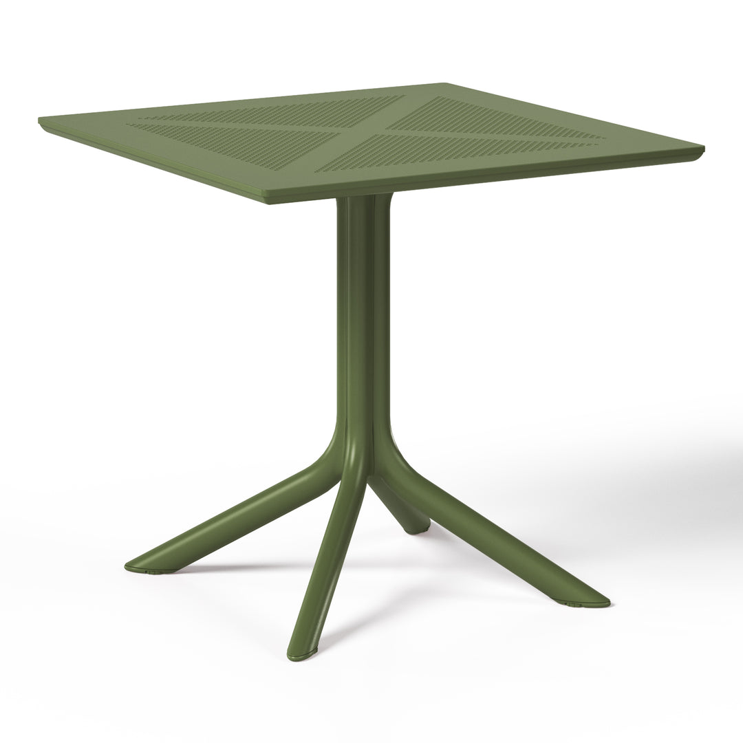 Playa 31.5" Square Plastic Outdoor Patio Dining Table for 4