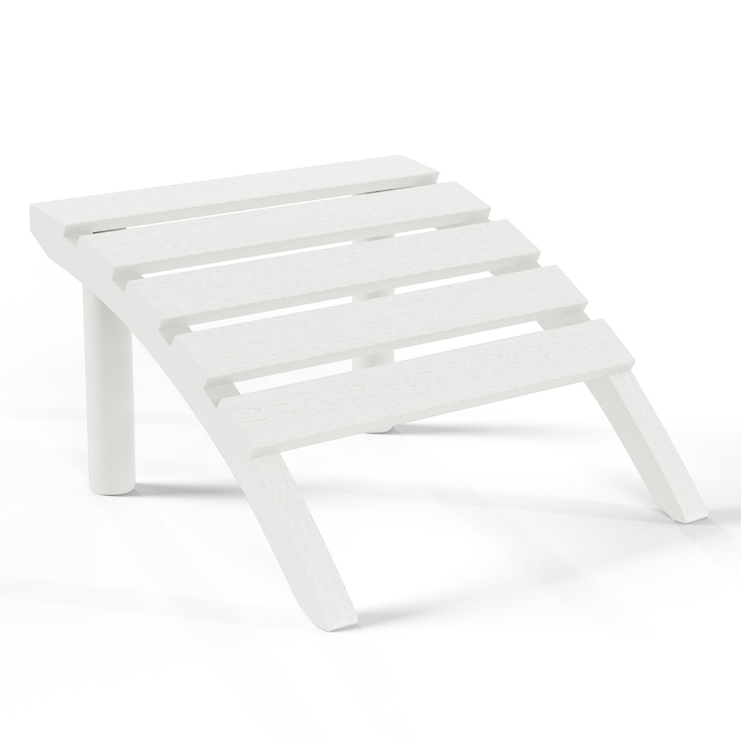 Azura Outdoor Patio HDPE Adirondack Ottoman Footrest