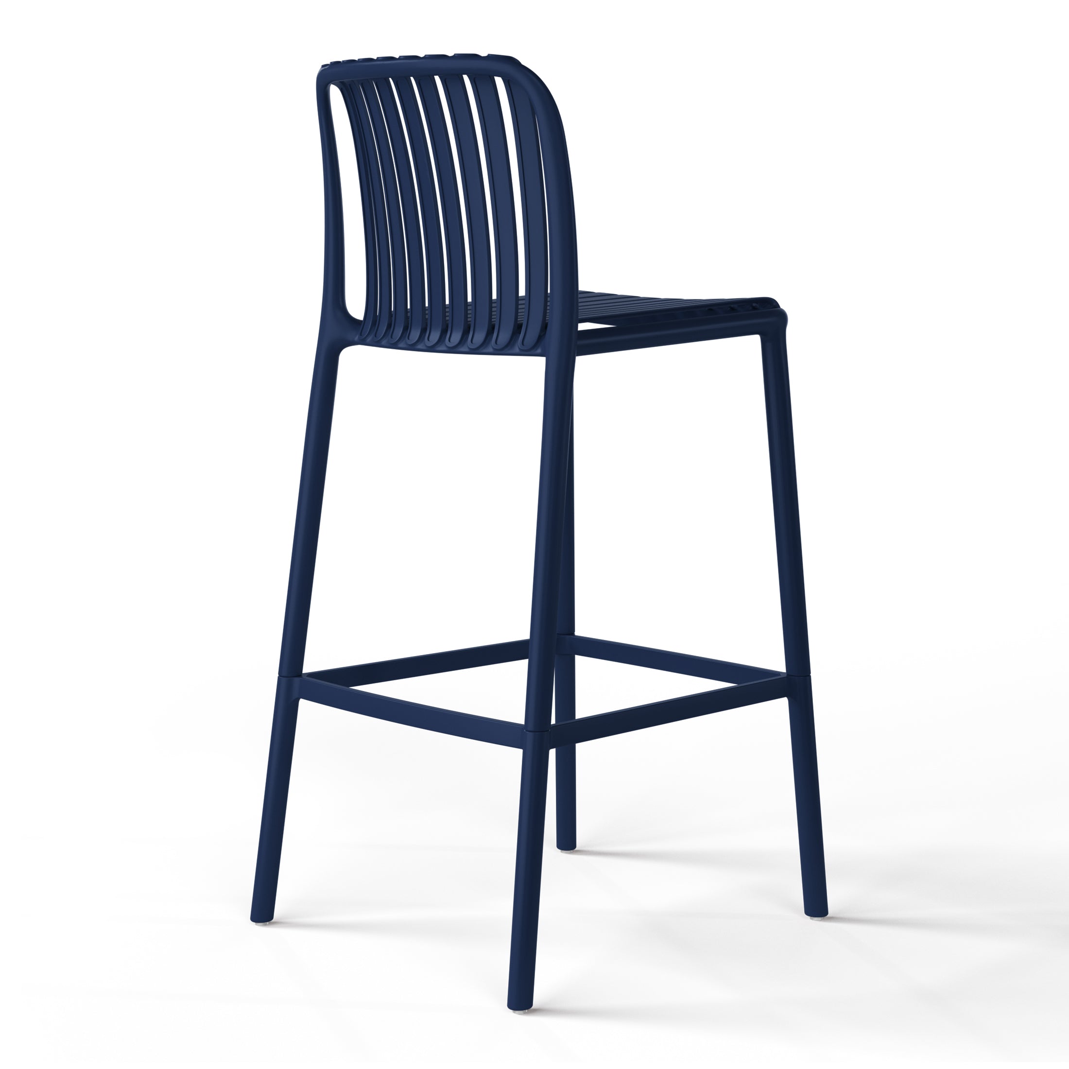Playa 29.5" Outdoor Modern Polypropylene Plastic Patio Bar Height Stools (Set of 2)