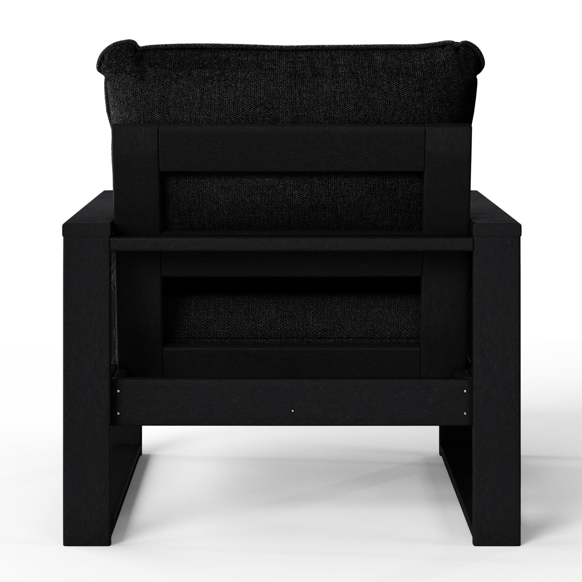 Montara Outdoor Modern HDPE Patio Club Chair with Waterproof Deep Seat Cushions