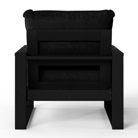 Outdoor Modern HDPE Patio Club Chair with Waterproof Deep Seat Cushions