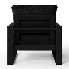 Montara club chair in Black with Black cushions, view 4
