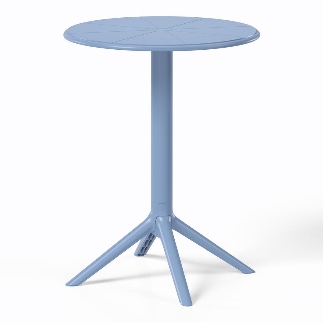 Playa 23.5" Outdoor Polypropylene Resin Round Patio Bistro Dining Table for 2