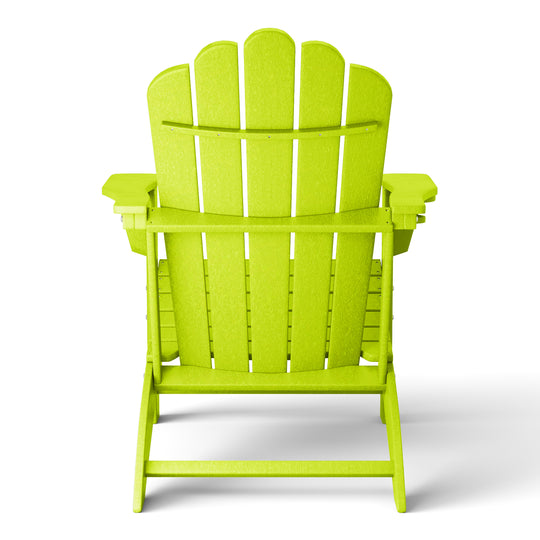 Highland Outdoor Patio HDPE Adirondack Chair With Cup Holder and Table Set