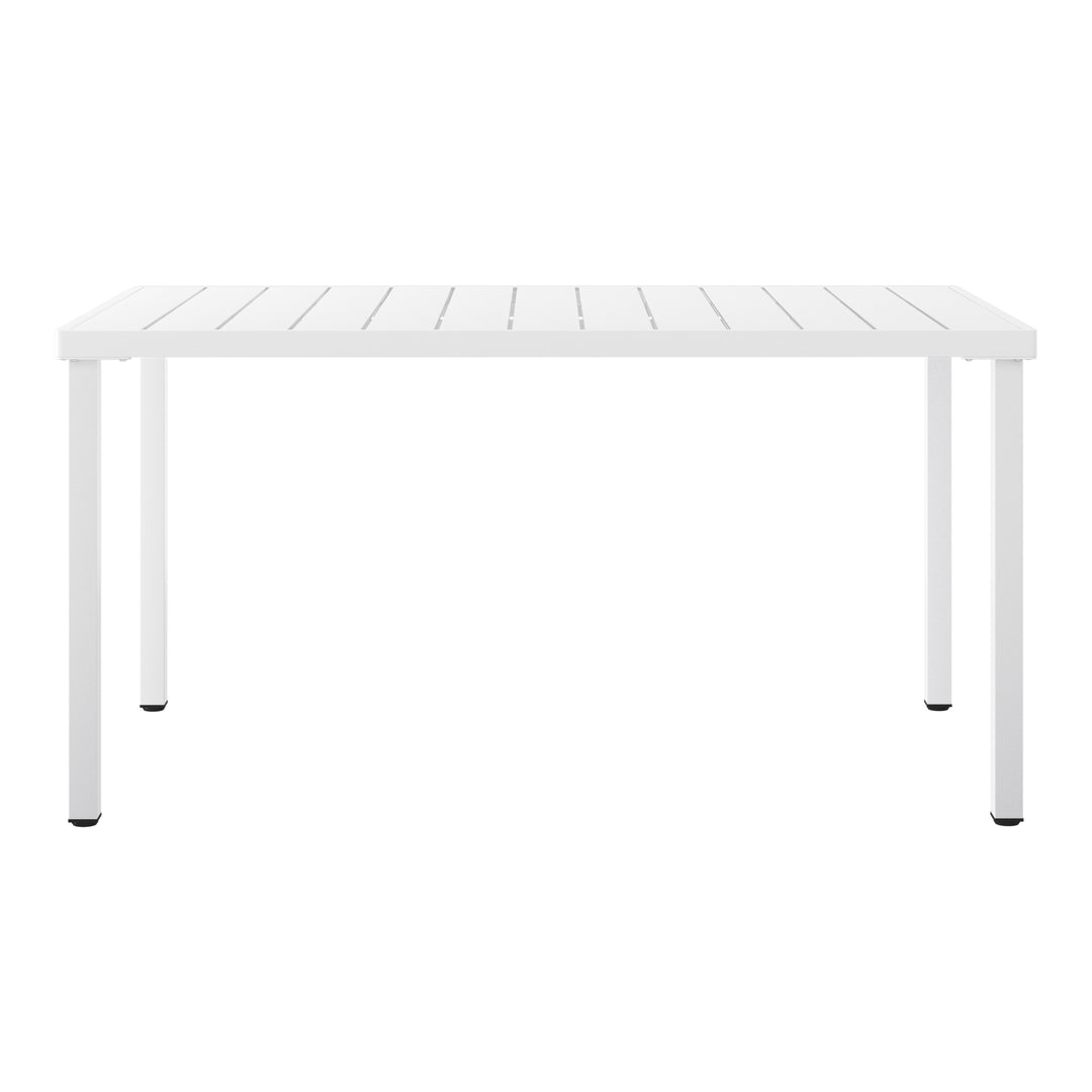 Playa 59" Iron Metal Outdoor Rectangular Patio Dining Table For 6