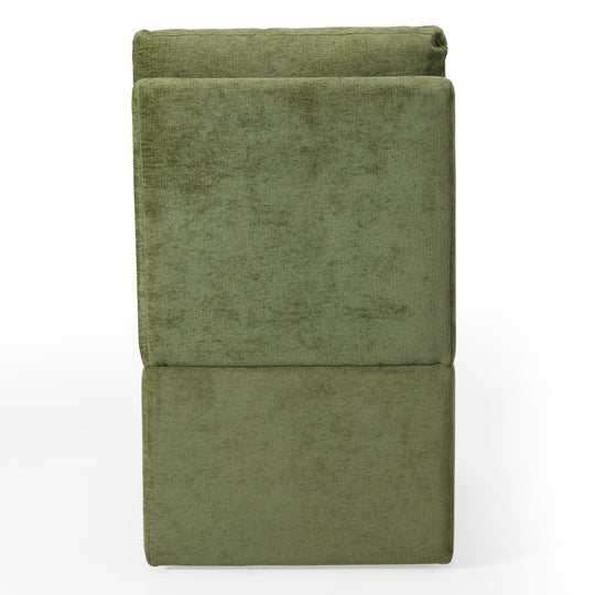 Soho Modern Upholstered Chenille Armless Dining Chairs With Casters (Set of 4)