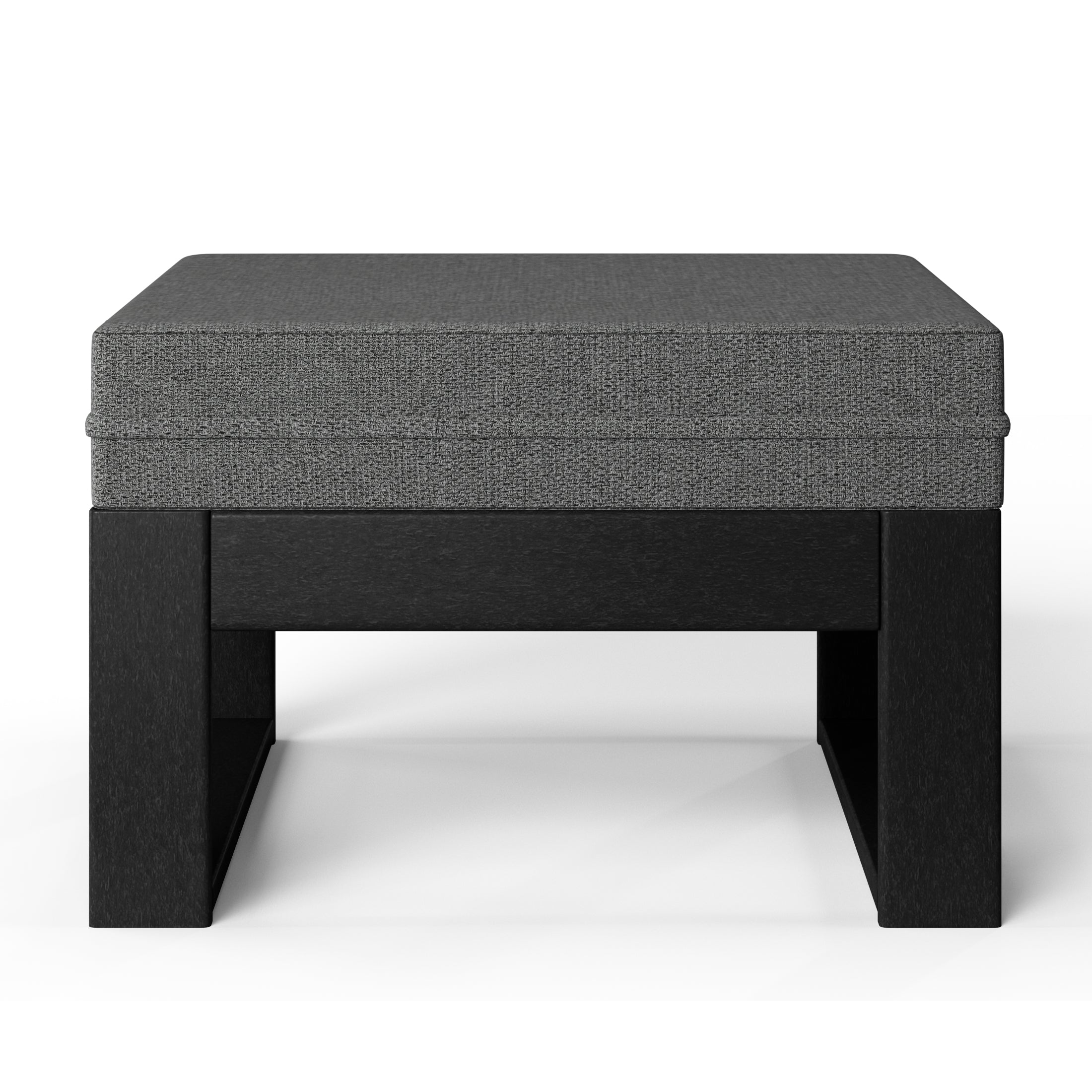 Montara Outdoor HDPE Patio Ottoman with Waterproof Olefin Cushions