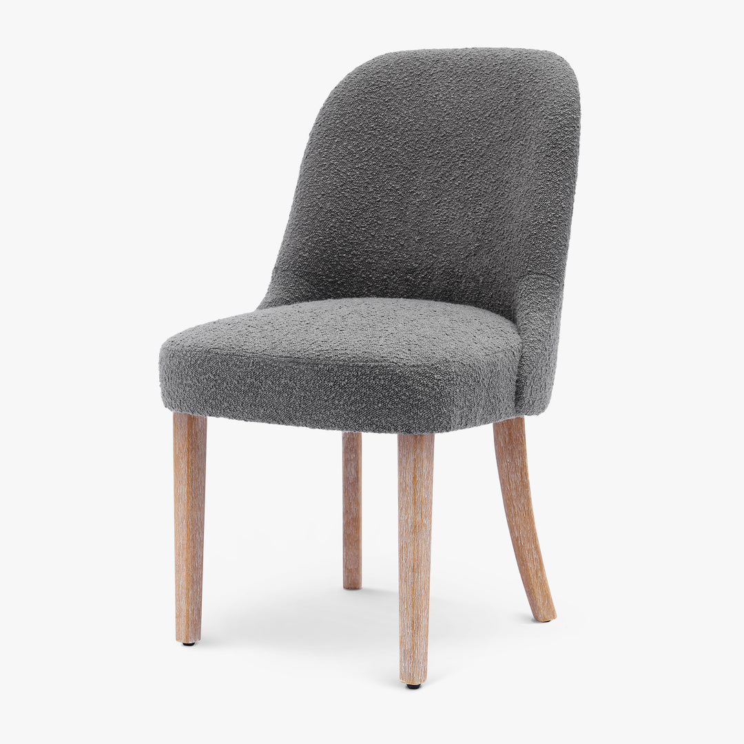 Genevieve Mid-Century Modern Upholstered Boucle Dining Chair