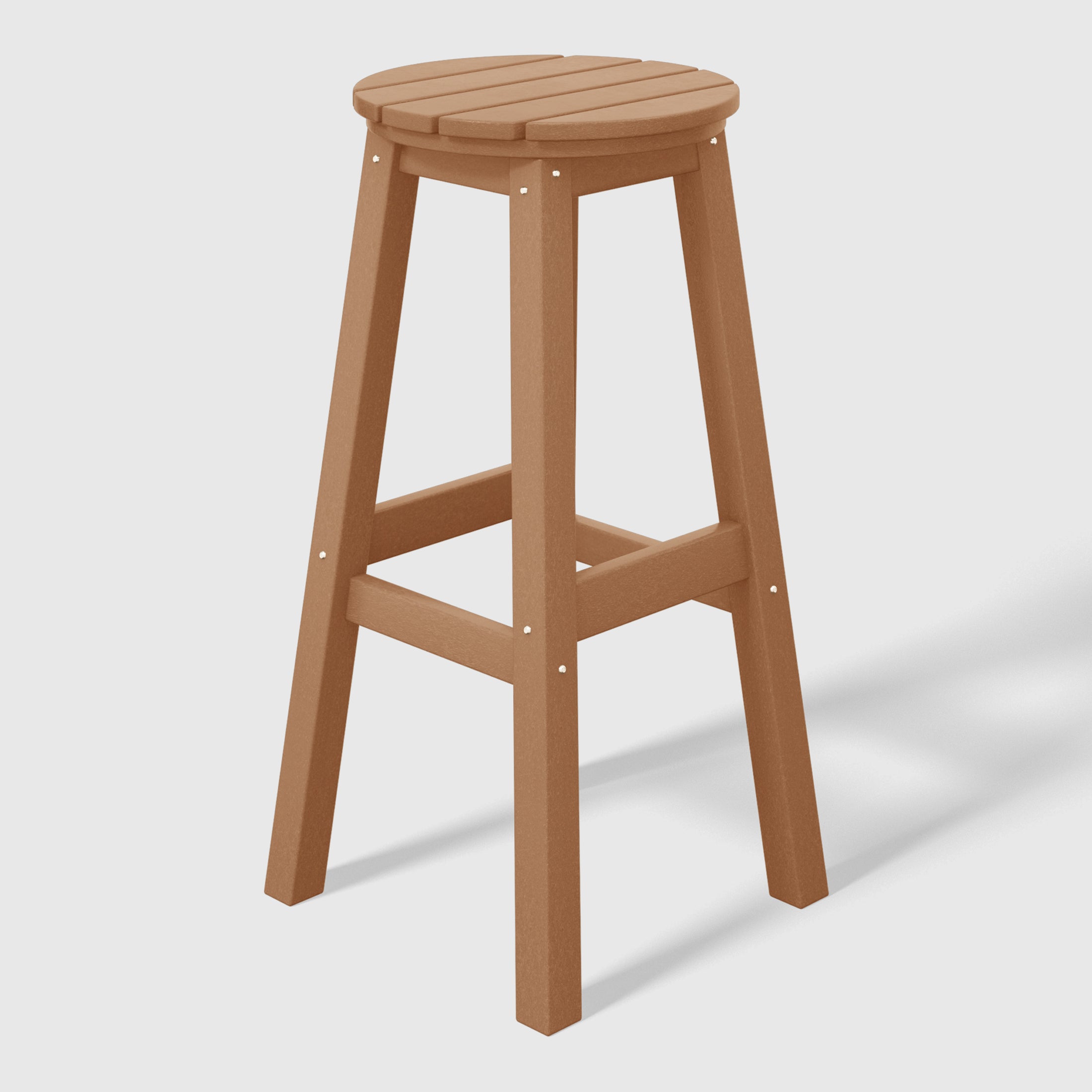 Malibu 29" HDPE Outdoor Patio Round Bar Stool Set of 2