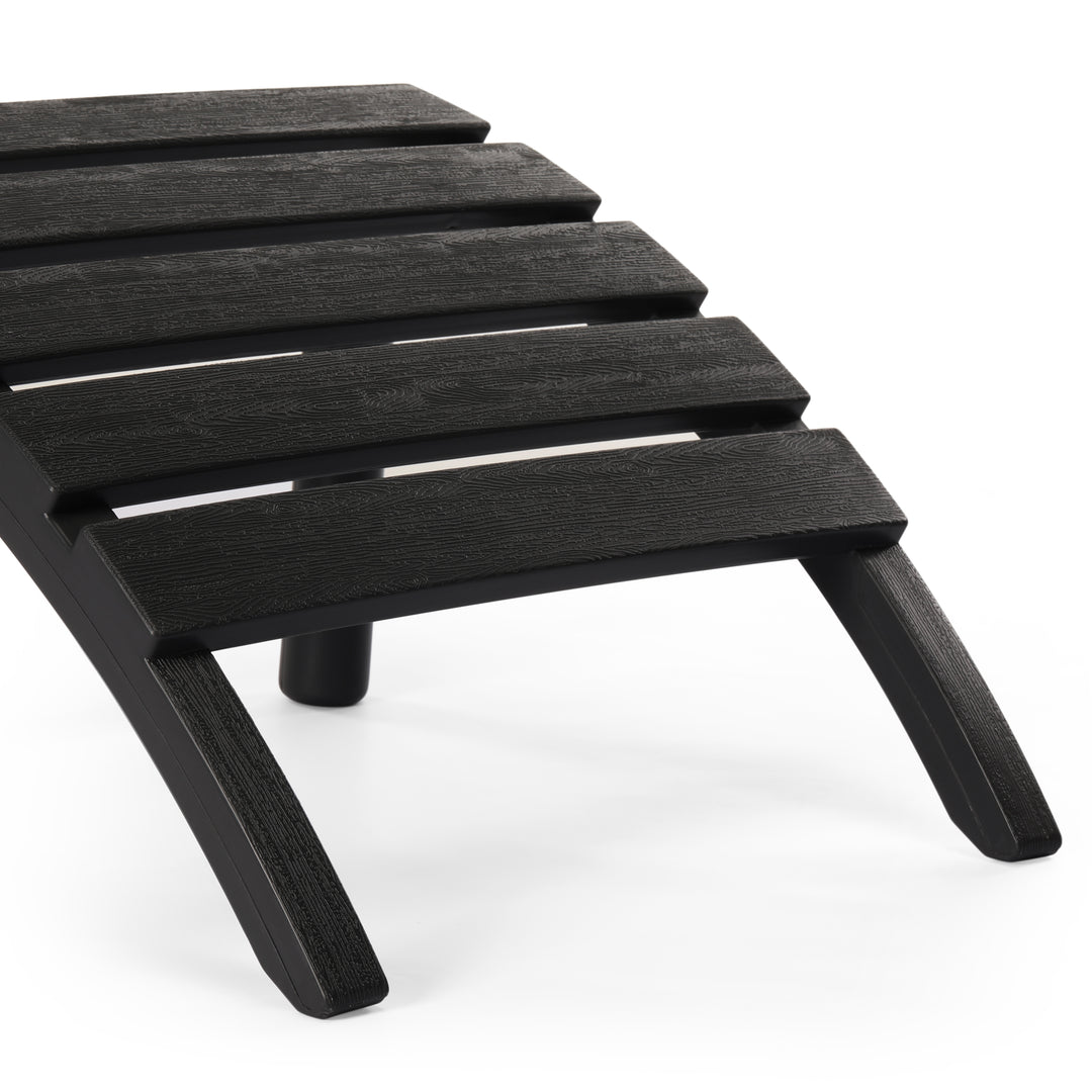 Azura Outdoor Patio HDPE Adirondack Ottoman Footrest