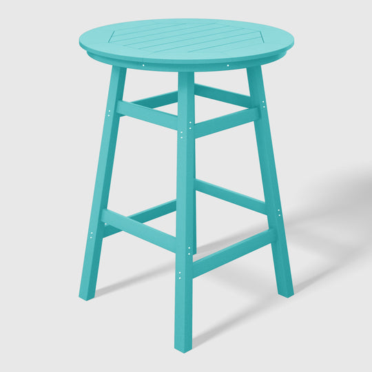 Malibu Outdoor 35" HDPE Round Patio Bar Height Table