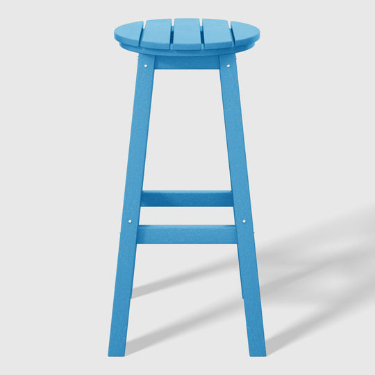 Malibu 29" HDPE Outdoor Patio Round Bar Stool (Set of 3)