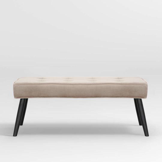Wordford Button Tufted Velvet Upholstered Accent Bench