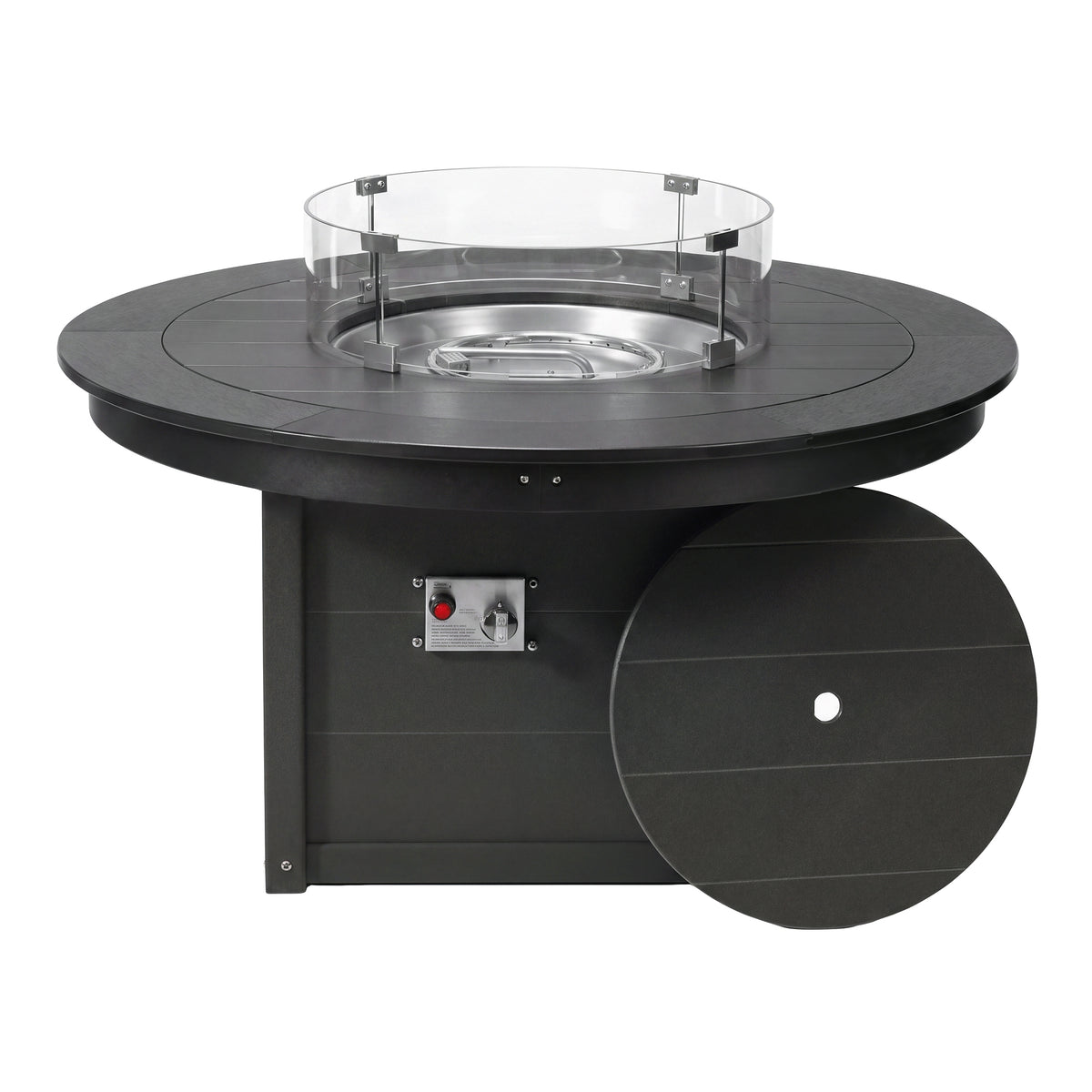 Helios 47" Modern Outdoor 55,000 BTU Patio Propane Round Fire Pit Table