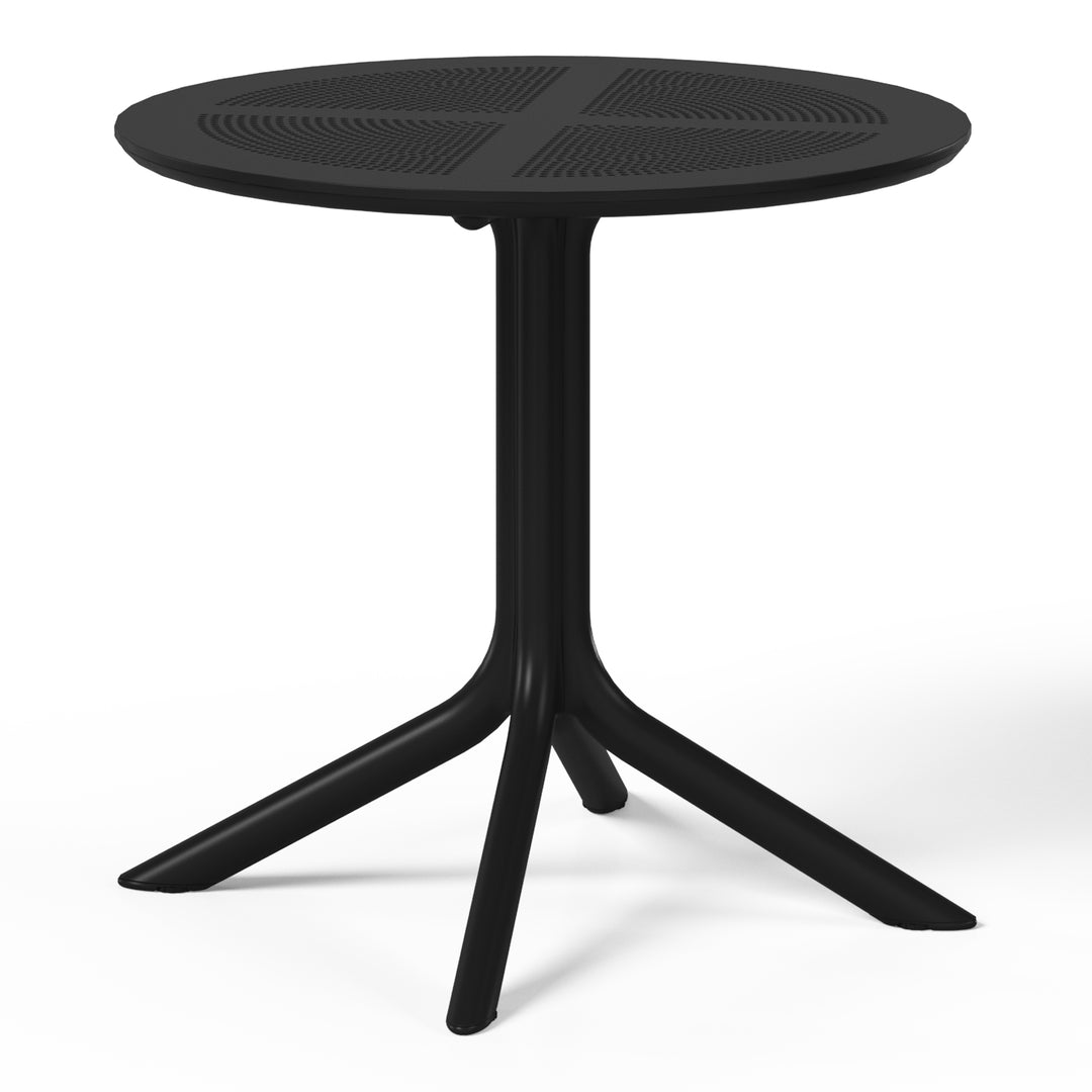 Playa 31.5" Round Plastic Outdoor Patio Dining Table for 4
