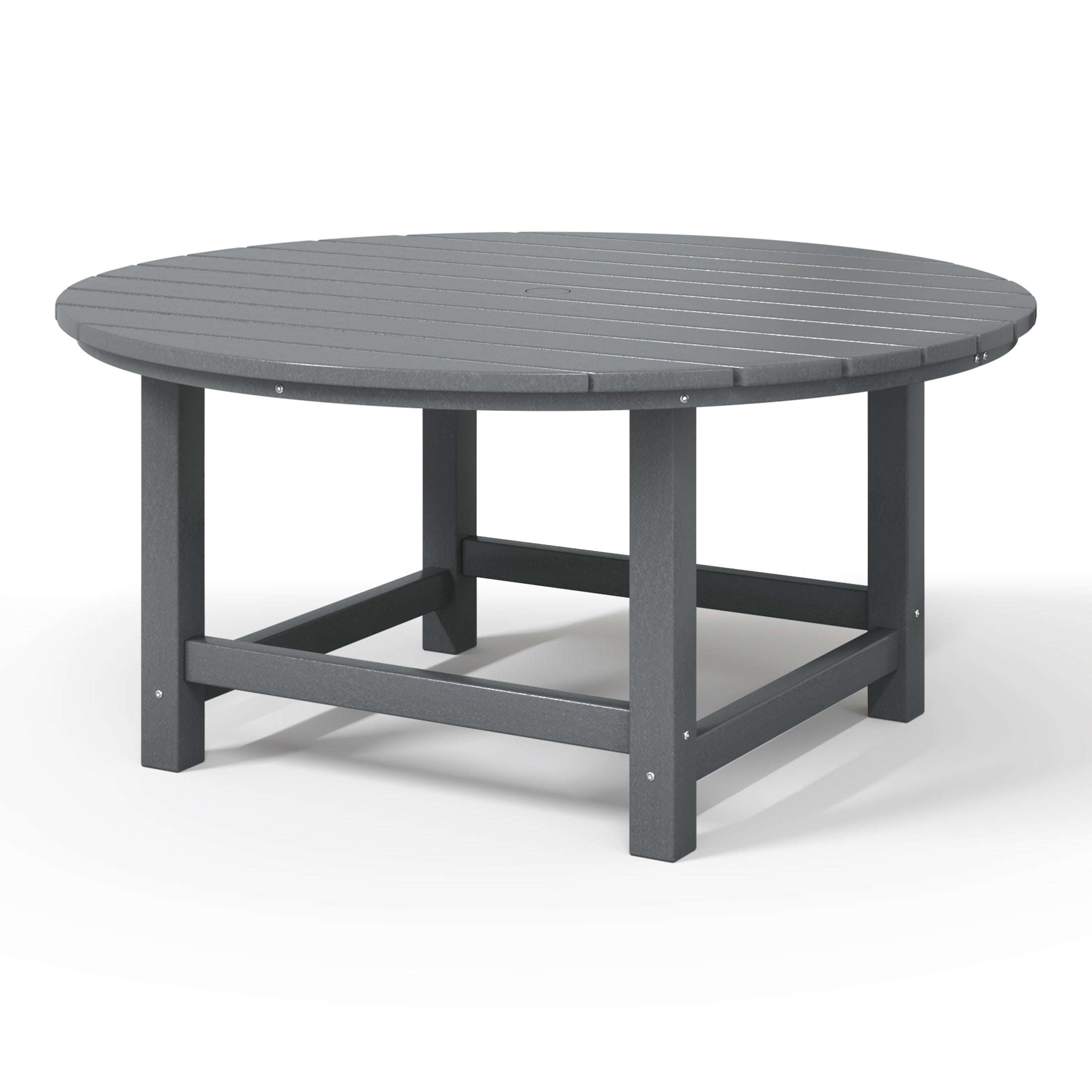 Malibu Low Outdoor HDPE Round Patio Coffee Table
