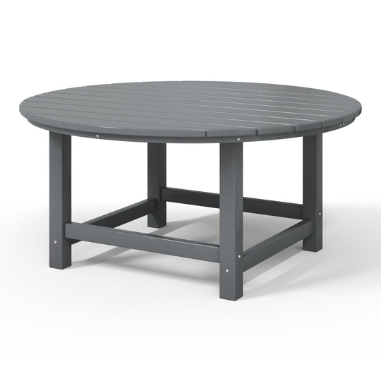 Malibu Low Outdoor HDPE Round Patio Coffee Table