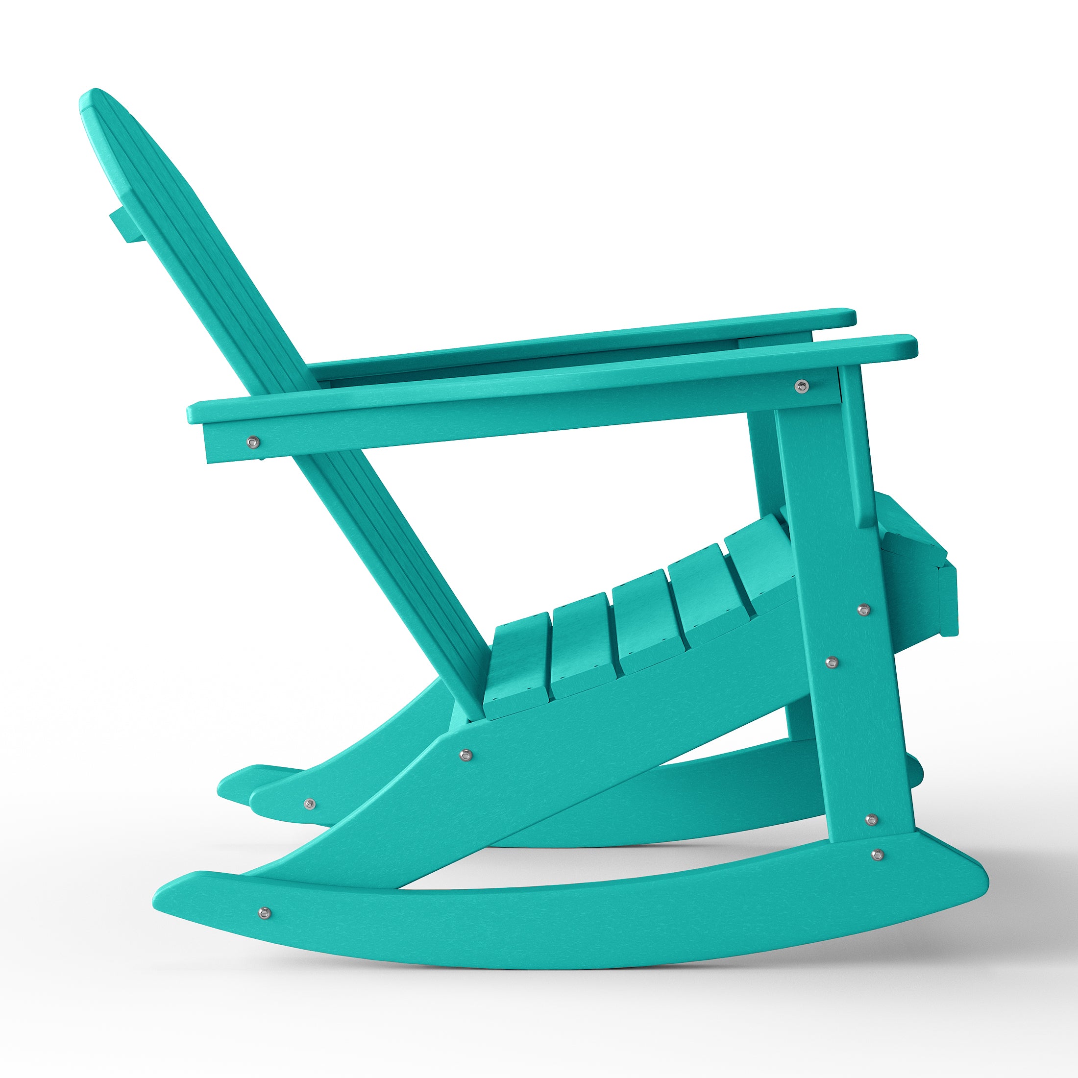 Malibu 3-Piece set Outdoor / Patio Poly Adirondack rocking chairs with a side table ( 2 seater )