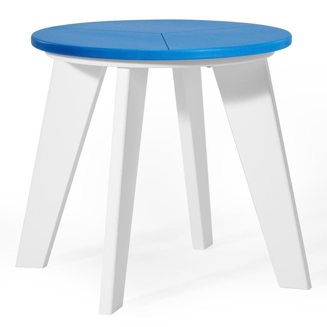 Pacifica HDPE Plastic Outdoor Round Adirondack Patio Side Table