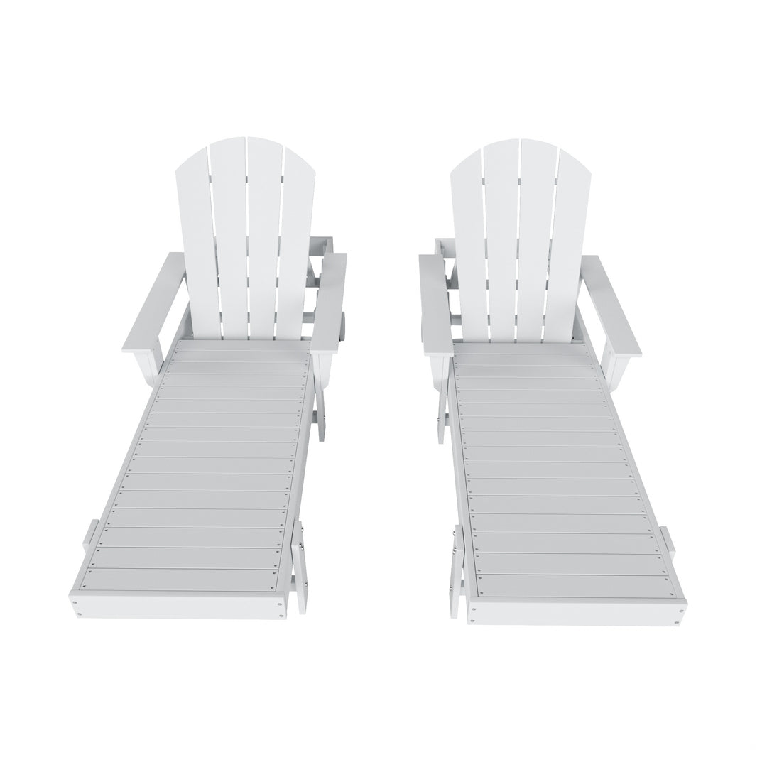 Malibu 2 Piece Reclining Chaise Lounge With Arms & Wheels