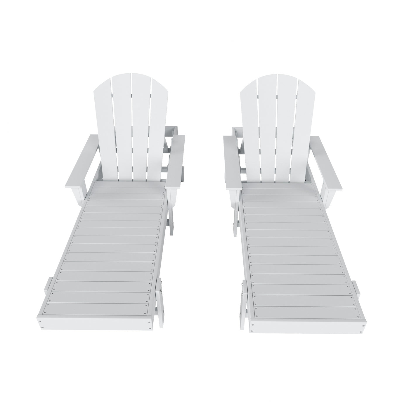 Dylan 2 Piece Adirondack Poly Reclining Chaise Lounge With Arms