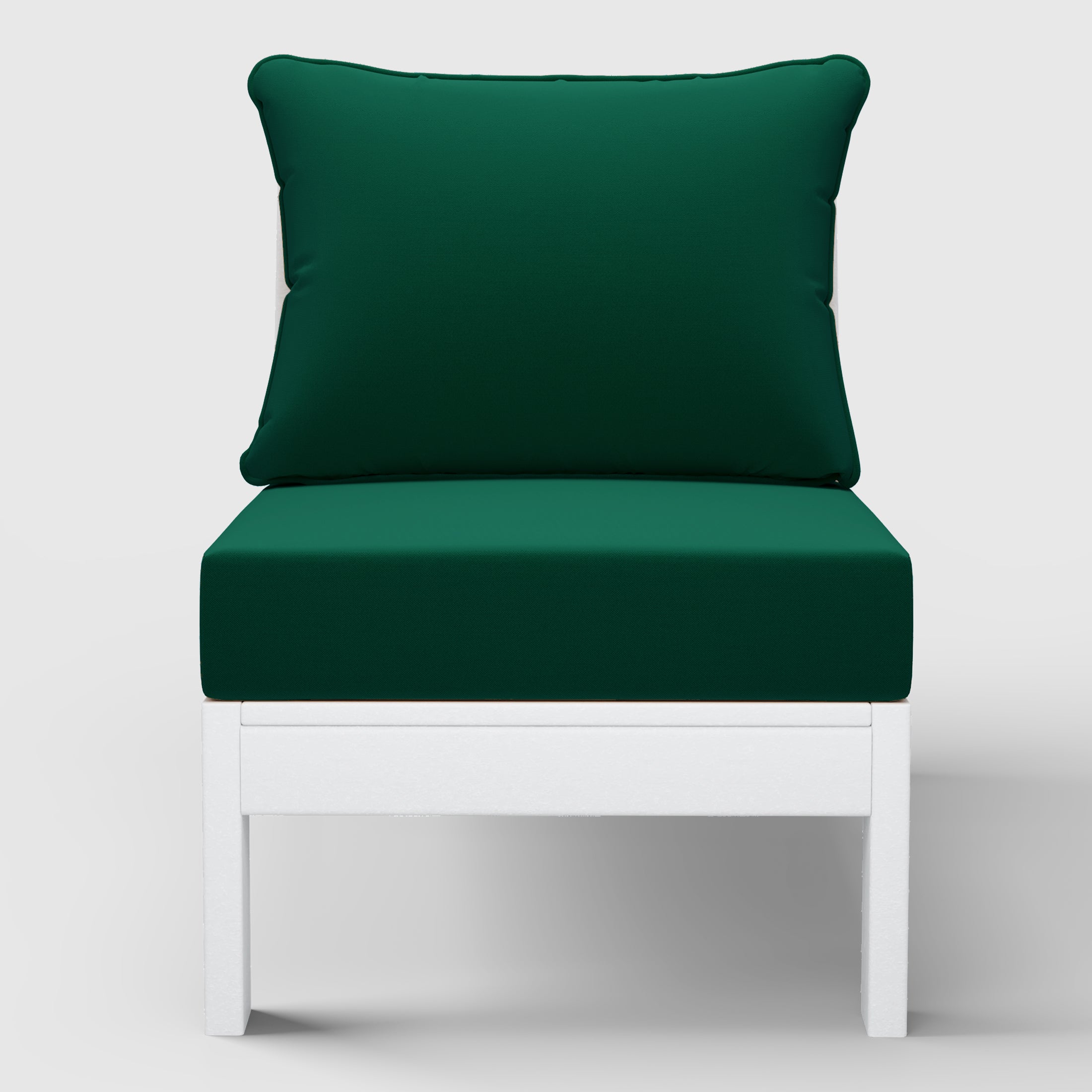 Avalon Outdoor HDPE Deep Seating Modular Armless Patio Chair with Patio Cushions