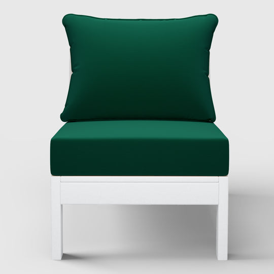 Avalon Outdoor HDPE Deep Seating Modular Armless Patio Chair with Patio Cushions