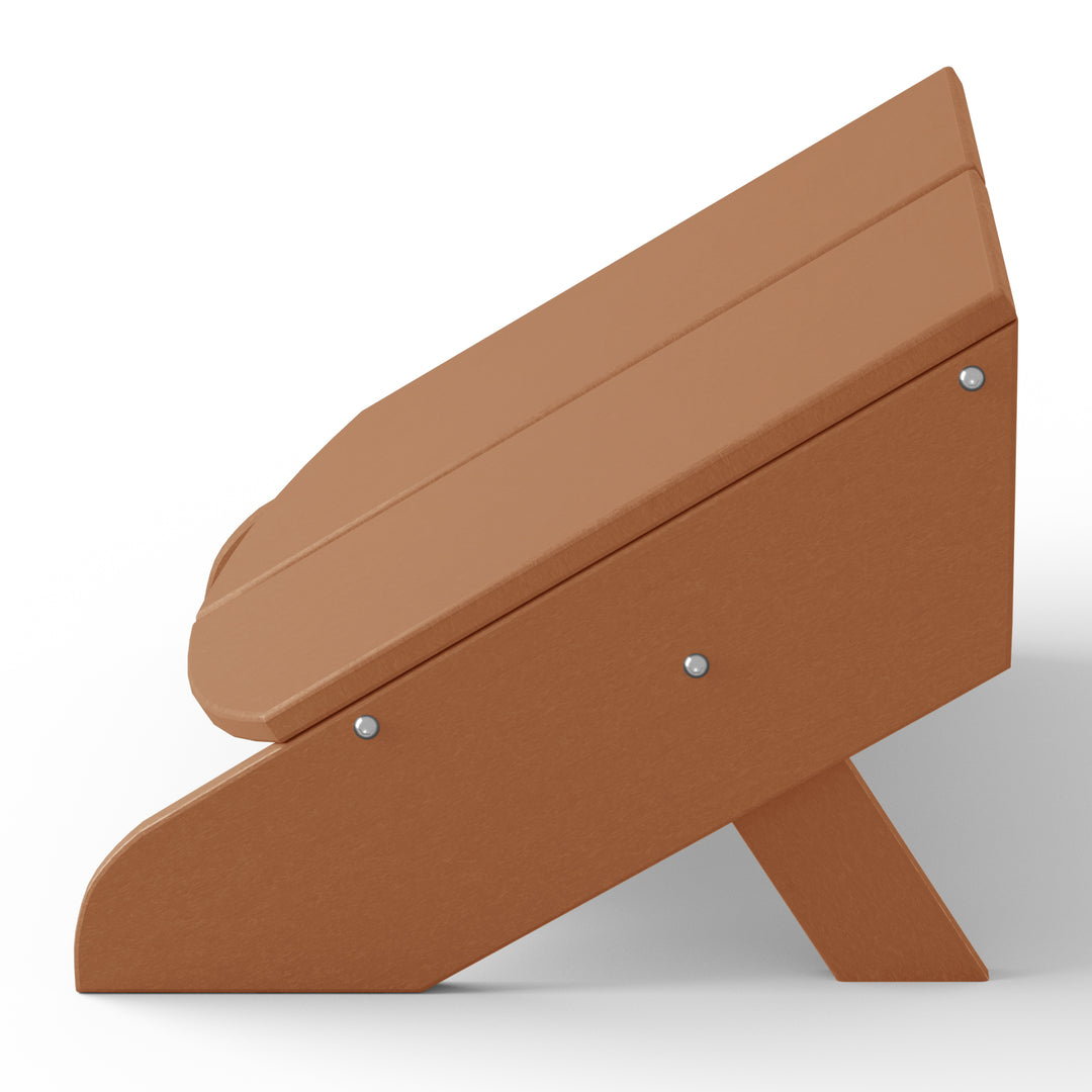 Riviera Modern HDPE Plastic Folding Patio Adirondack Ottoman