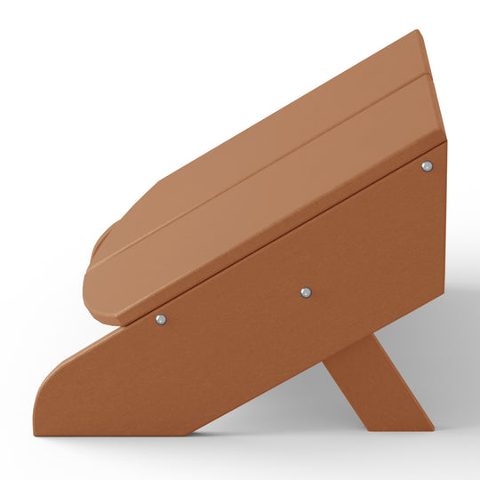 Riviera Modern HDPE Plastic Folding Patio Adirondack Ottoman