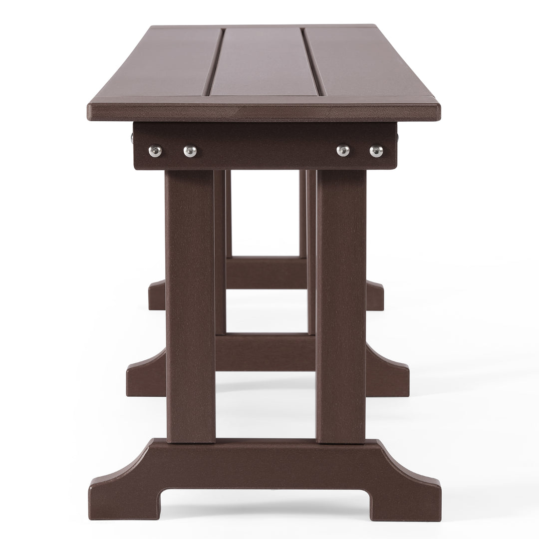 Malibu 65" Outdoor Patio Trestle Dining Bench