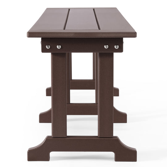 Malibu 65" Outdoor Patio Trestle Dining Bench