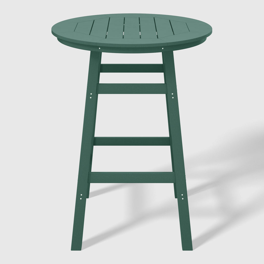 Malibu Outdoor 35" HDPE Round Patio Bar Height Table