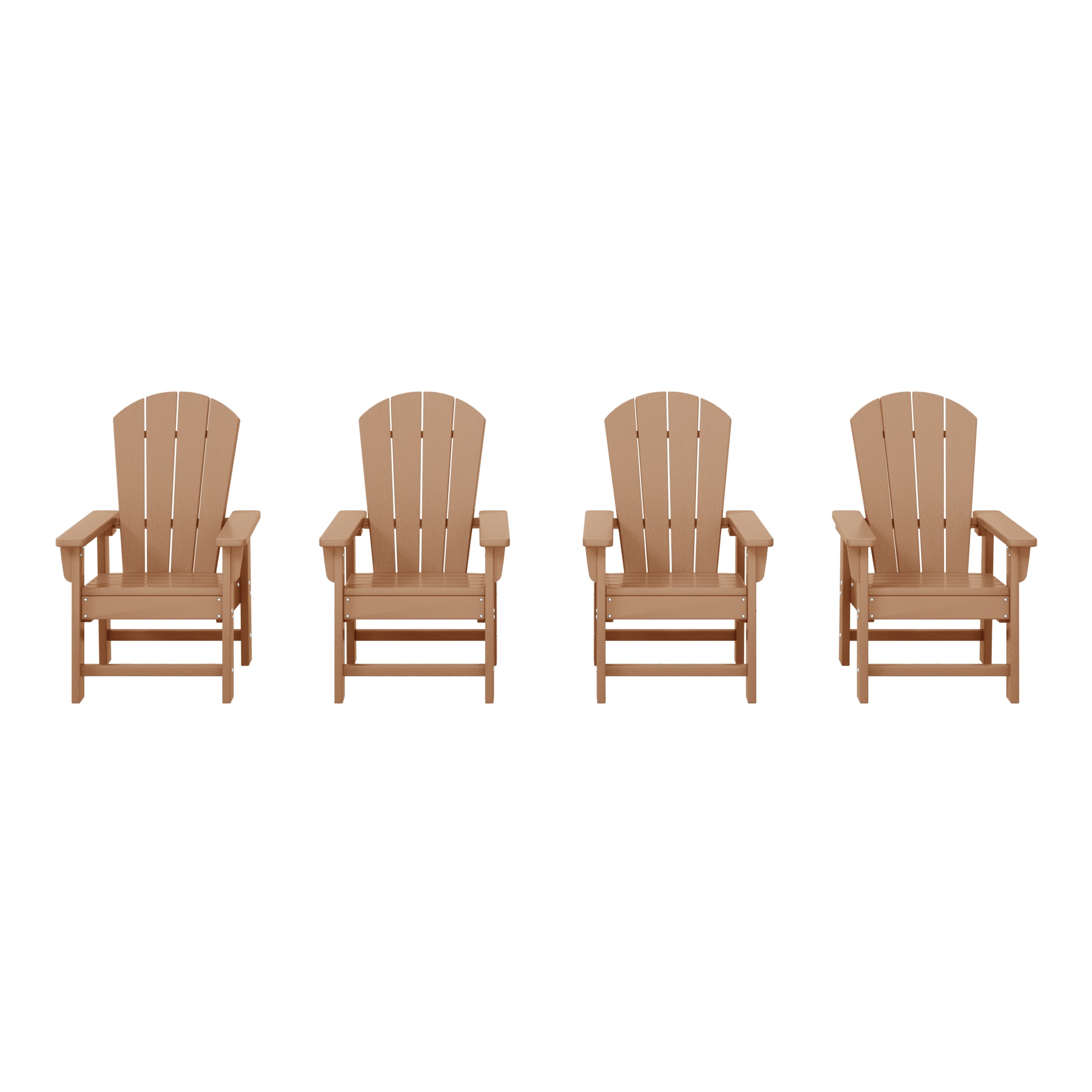 Malibu Kids Outdoor Adirondack Plastic Patio Chair (Set of 4)