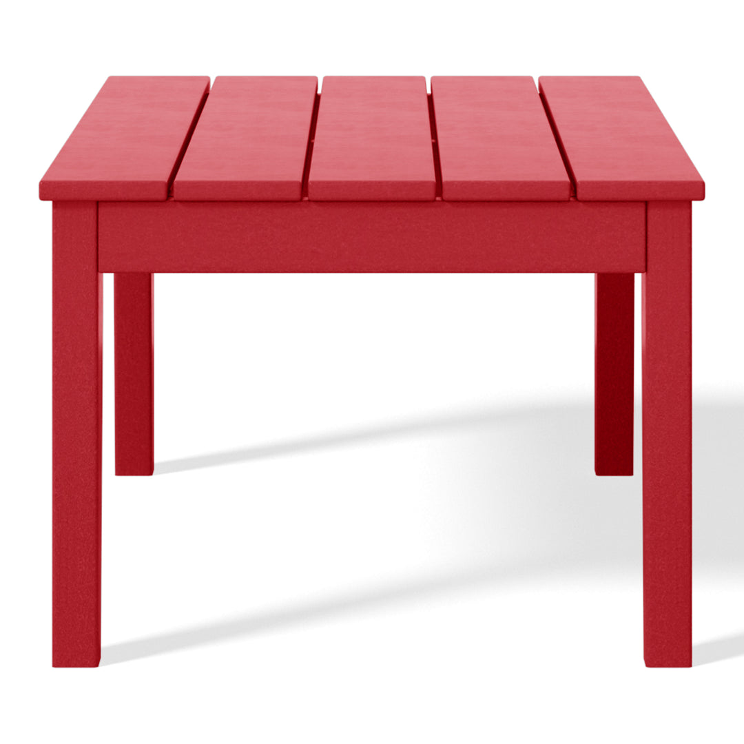 Malibu Low Outdoor HDPE Patio Rectangle Coffee Table