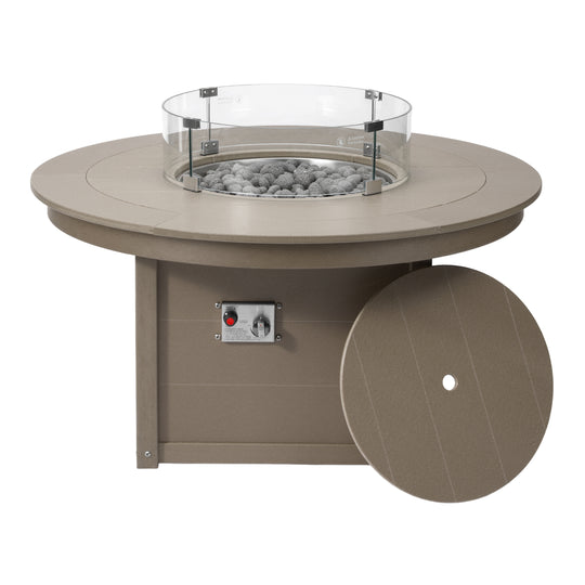 Helios 47" Modern Outdoor 55,000 BTU Patio Propane Round Fire Pit Table
