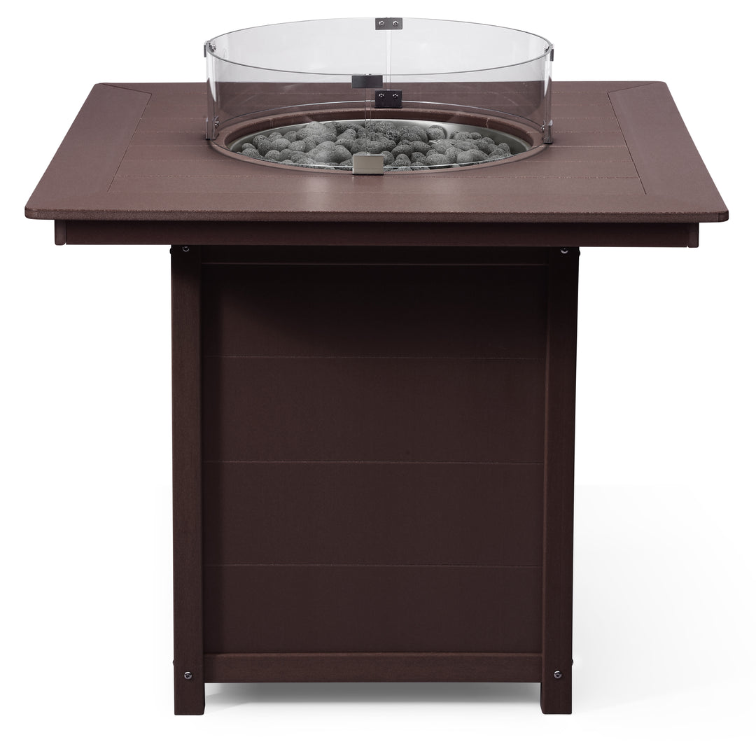 Helios 42" Modern Outdoor Patio Gas Propane Square Fire Pit Table