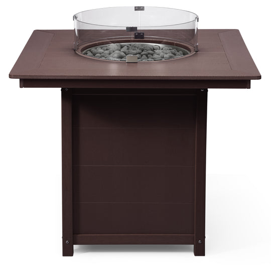 Helios 42" Modern Outdoor Patio Gas Propane Square Fire Pit Table