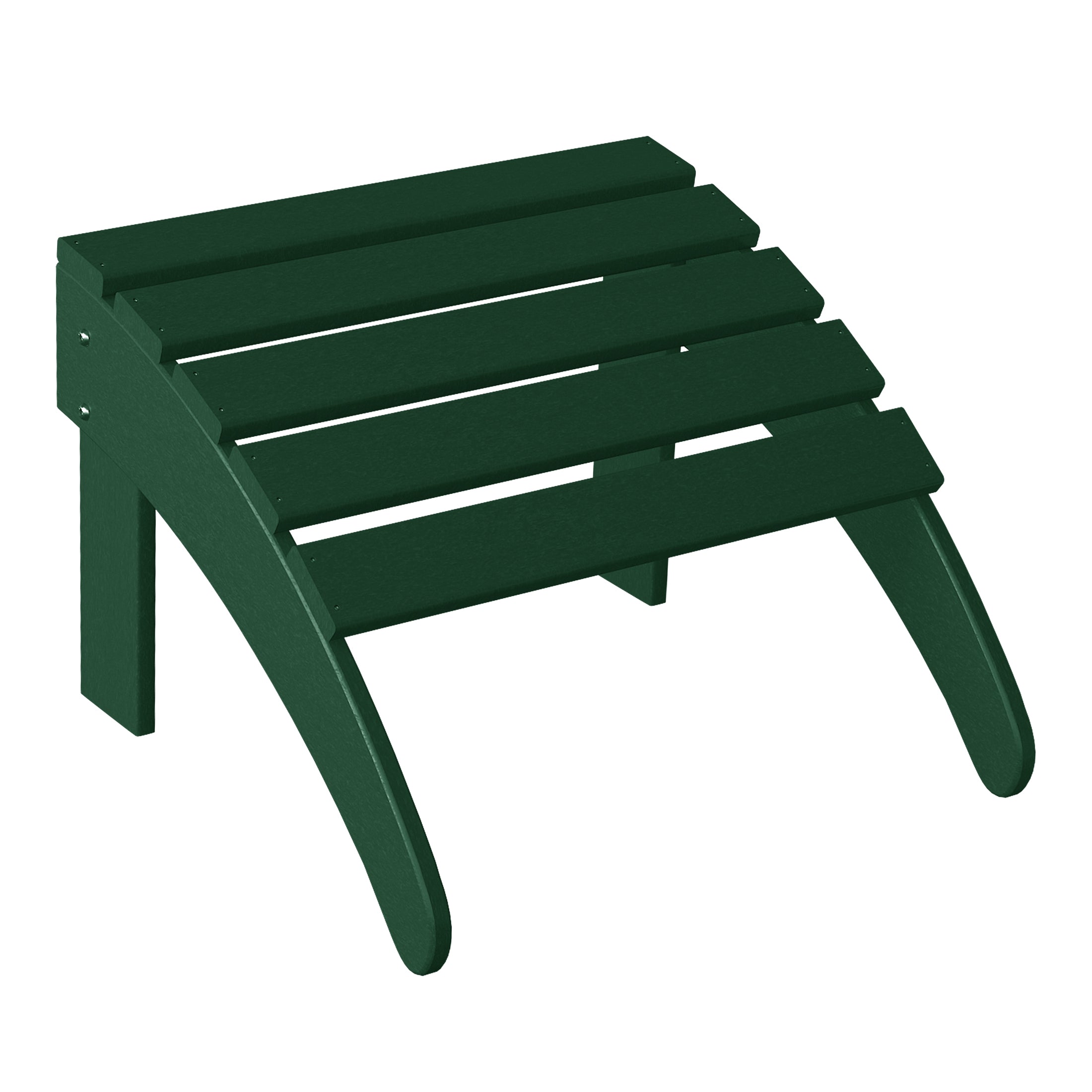 Highland 2-Piece Outdoor Patio HDPE Adirondack Chair With Ottoman and Cup Holder Set