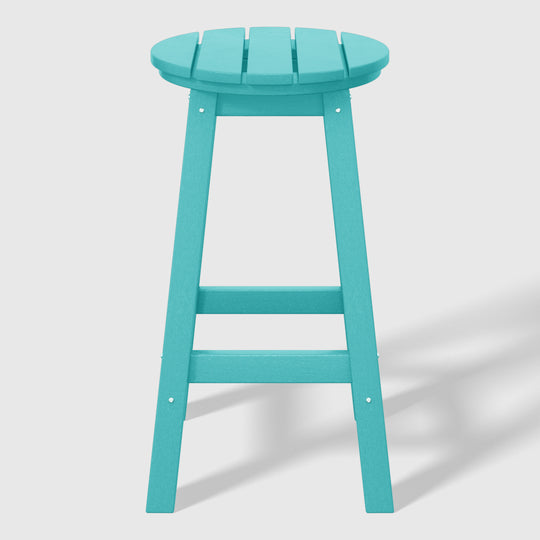 Malibu 24" HDPE Outdoor Patio Round Counter Height Bar Stool