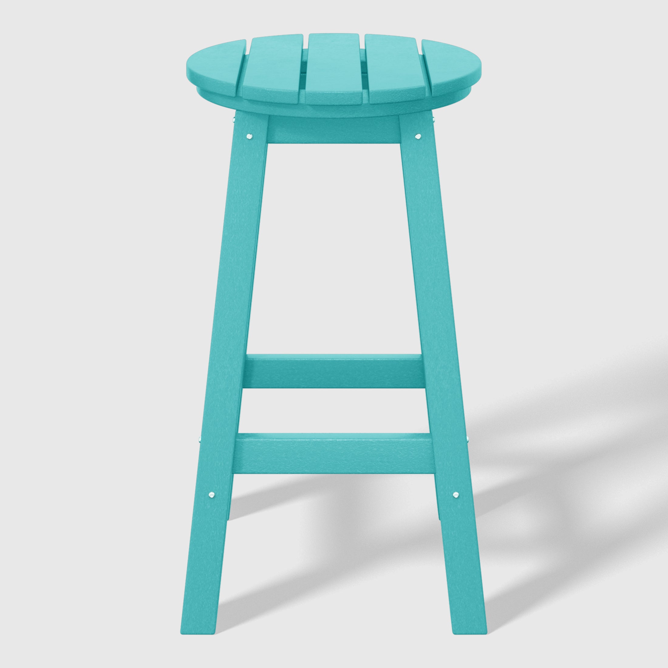 Malibu 24" HDPE Outdoor Patio Round Counter Height Bar Stool Set of 3