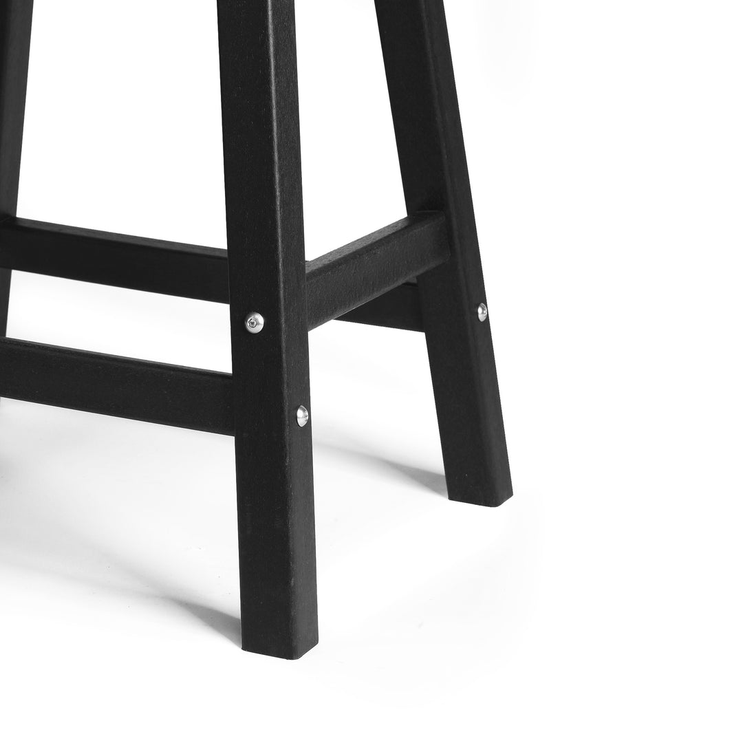 Malibu 24" HDPE Outdoor Patio Counter Height Bar Stools (Set of 2)