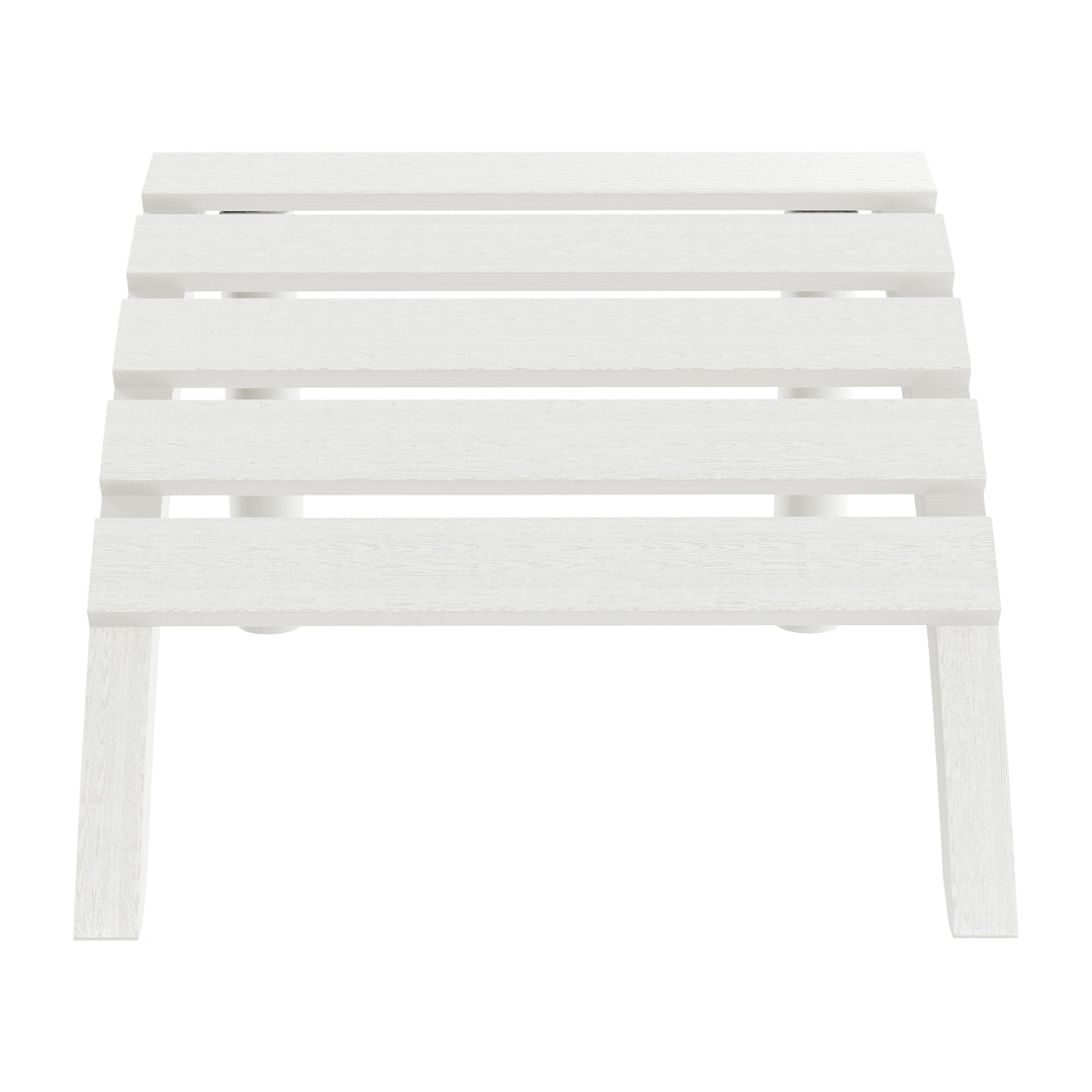 Azura Outdoor Patio HDPE Adirondack Ottoman Footrest