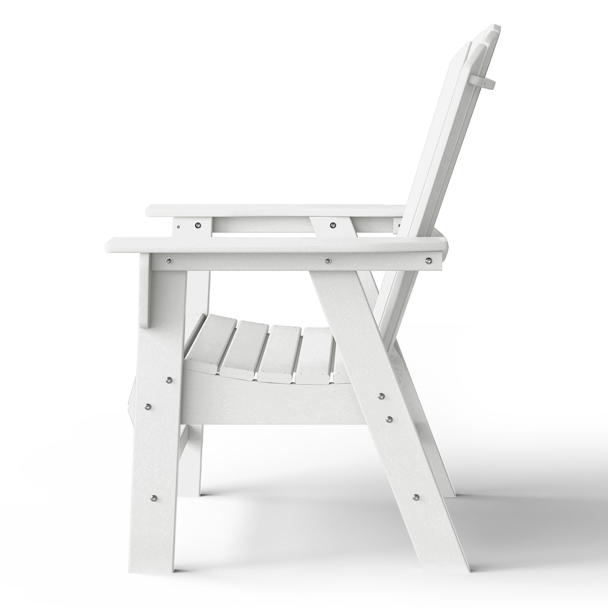 Dylan Outdoor Patio Shell-back Adirondack Dining Chair Weather Resistant