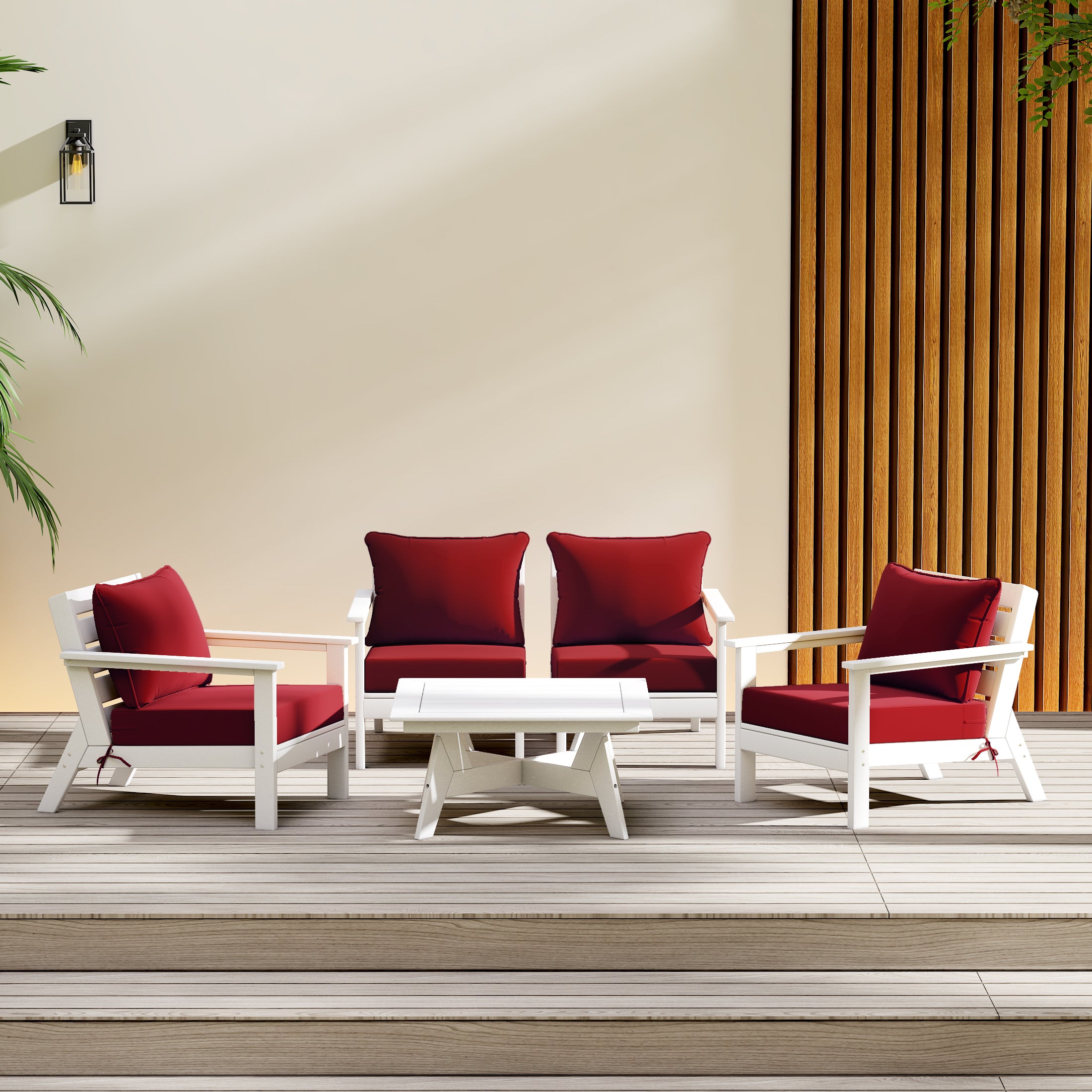 Avalon Outdoor 5-Piece Modular Sectional Patio Furniture Sofa Set