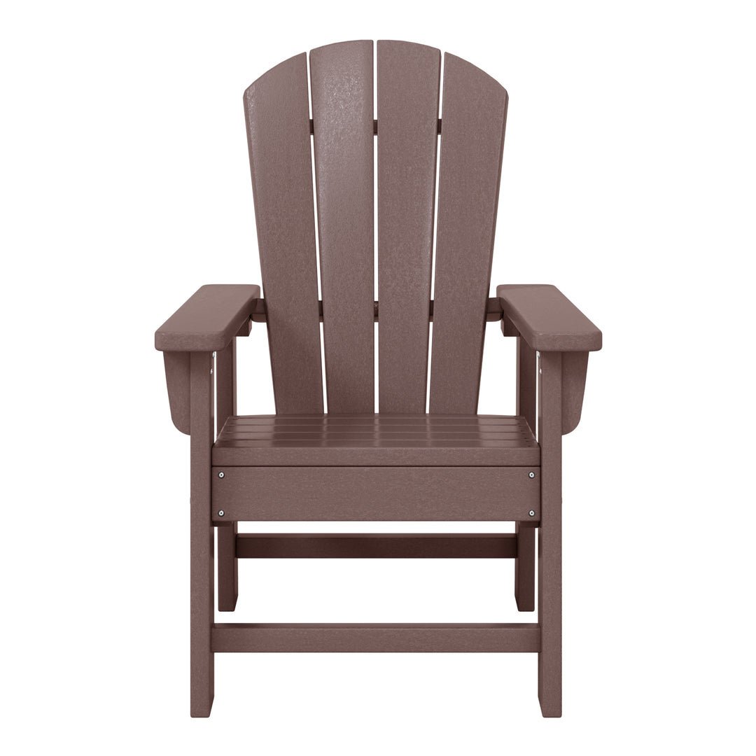 Malibu Kids Outdoor HDPE Adirondack Plastic Patio Chair