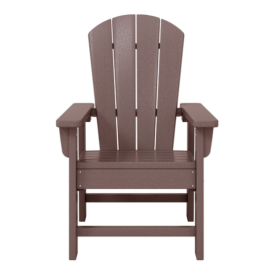 Malibu Kids Outdoor HDPE Adirondack Plastic Patio Chair