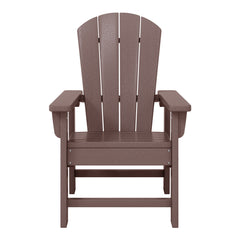 Malibu Kids Outdoor HDPE Adirondack Plastic Patio Chair